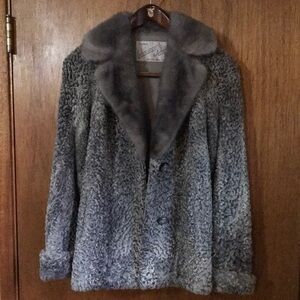 Lehrburger and Asher Gray Shearling Women's Coat